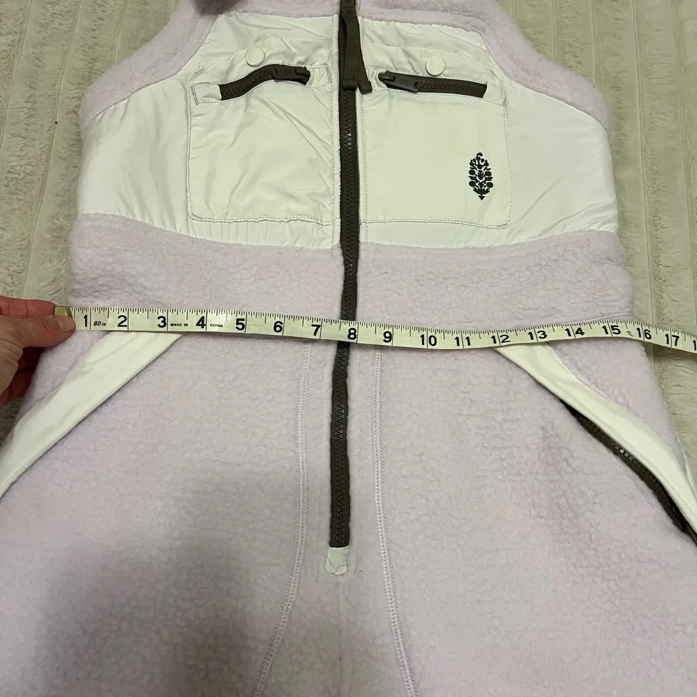 Free People Movement Hit the Slopes High Pile Fleece Snow Bibs Sz Xs - Picture 16 of 16